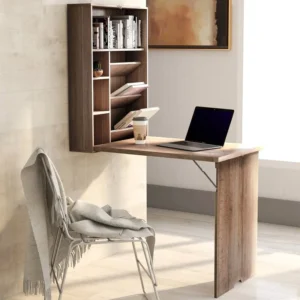 Floating Wall Desk With Storage Shelf