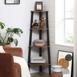 4 tier industrial corner shelf