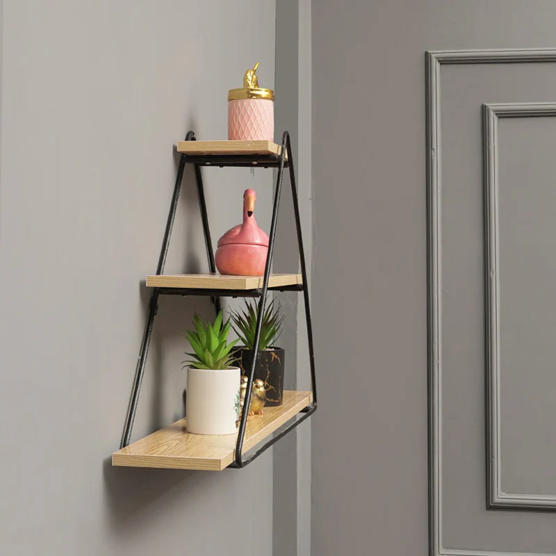geometric triangle wall mounted shelf
