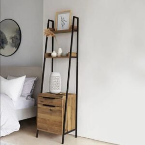 Industrial 4-Tier Ladder Bookshelf