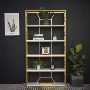 Industrial Wide 5-Tier Bookcase Organizer Rack